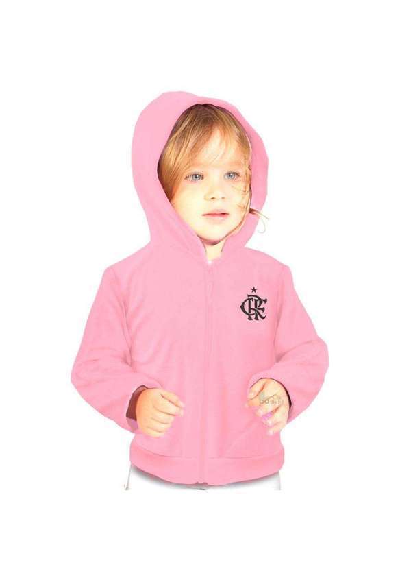 Revedor - Blusa Jaqueta Rosa Flamengo Infantil Juvenil Plush Rosa