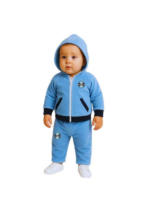 Revedor Conjunto Agasalho Bebê Grêmio Plush Oficial Azul