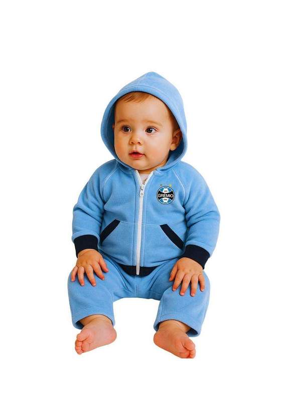 Revedor - Conjunto Agasalho Bebê Grêmio Plush Oficial Azul 2