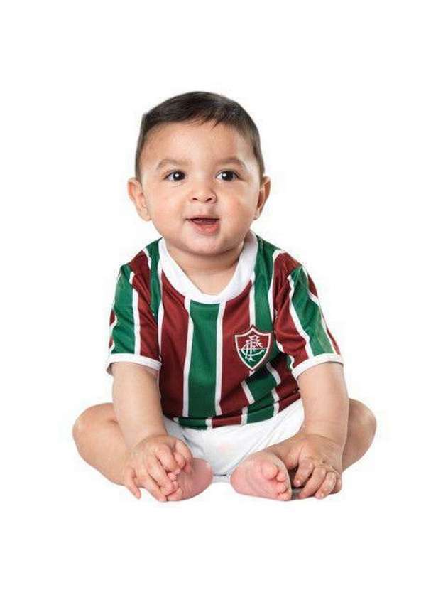 Torcida Baby - Conjunto Bebê Uniforme Fluminense Dry - Torcida Baby Grená / Verde