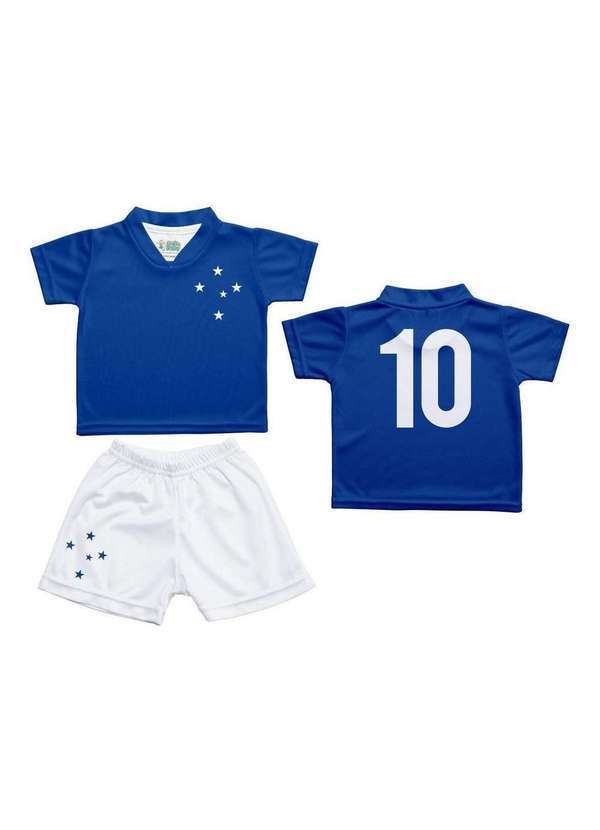 Torcida Baby - Conjunto Uniforme Infantil Cruzeiro Dry Oficial - Torcida Baby Azul