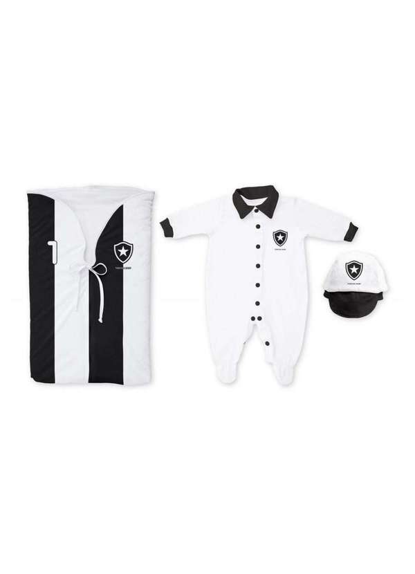 Torcida Baby - Kit Bebê Botafogo Saída Maternidade Preto - Torcida Baby Preto / Branco