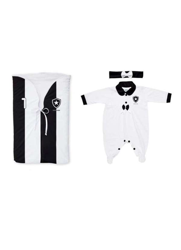 Torcida Baby - Kit Bebê Saída Maternidade Botafogo Meninas - Torcida Baby Preto / Branco