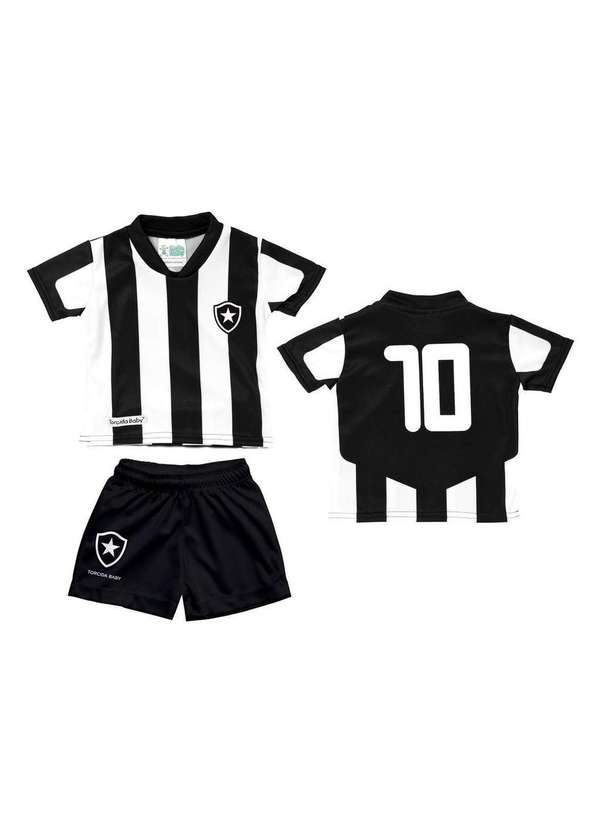 Torcida Baby - Uniforme Infantil Botafogo Oficial - Torcida Baby Preto / Branco 2