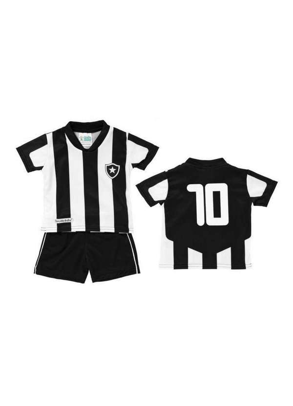 Torcida Baby - Uniforme Infantil Botafogo Oficial - Torcida Baby Preto / Branco 3