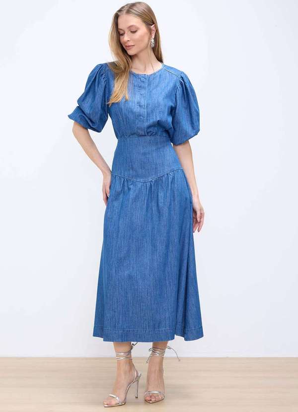 Laccord - Blusa Jeans Meia Manga Azul 3