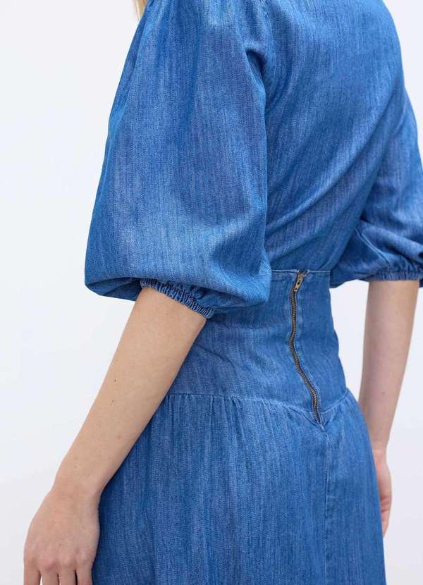 Laccord - Blusa Jeans Meia Manga Azul 5