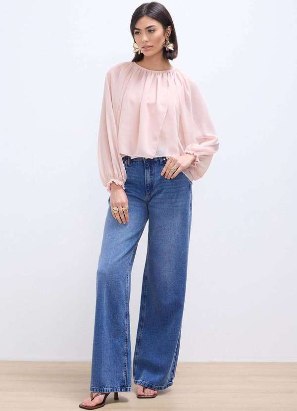 Laccord - Blusa Manga Longa com Transpasse Rosa 4