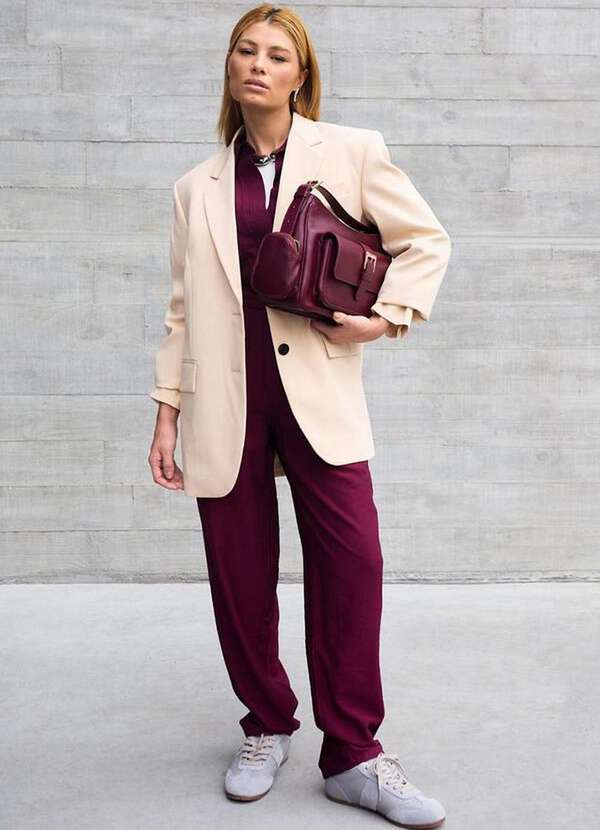 Laccord - Calca Alfaiataria Marsala Vermelho 3