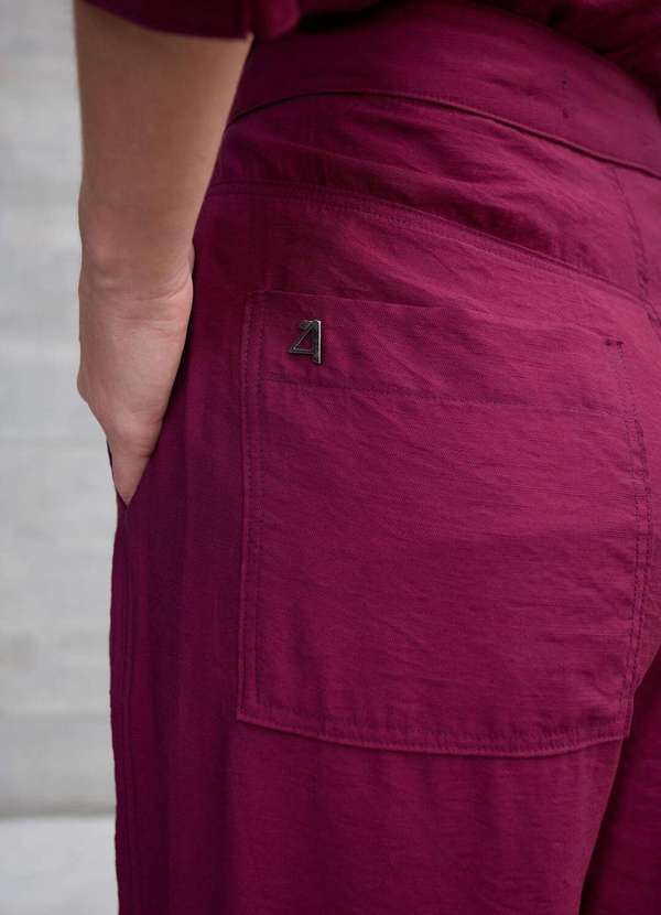 Laccord - Calca Alfaiataria Marsala Vermelho 4