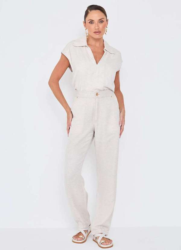 Laccord - Calca com Linho Comfort Branco 2