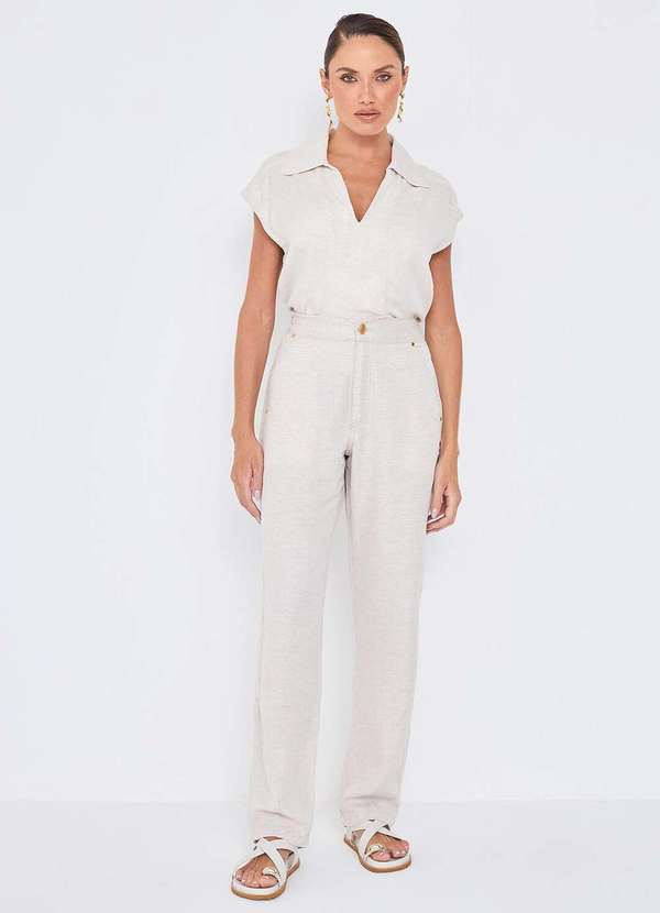 Laccord - Calca com Linho Comfort Branco 3