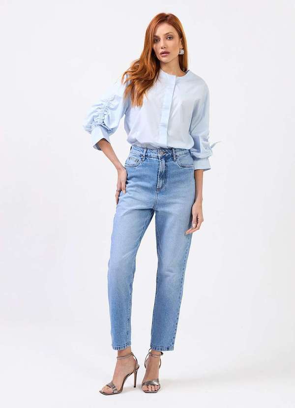 Laccord - Calca Jeans Mom Denim Claro Azul 1