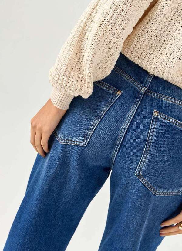 Laccord - Calca Jeans Mom Denim Escuro Azul 4