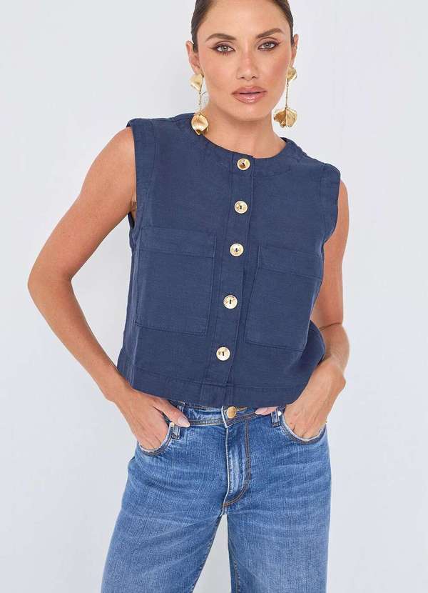 Laccord - Calca Jeans Reta Denim Medio Azul 3