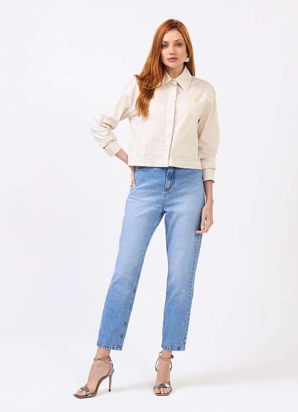 Laccord - Camisa de Tricoline com Bolsoes Branco 4