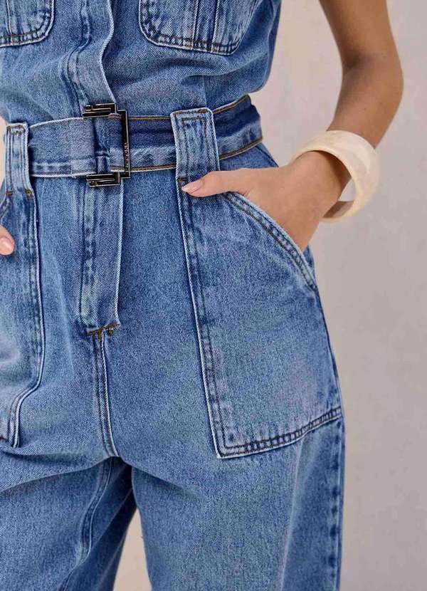 Laccord - Macacao Slouchy sem Mangas Azul 3