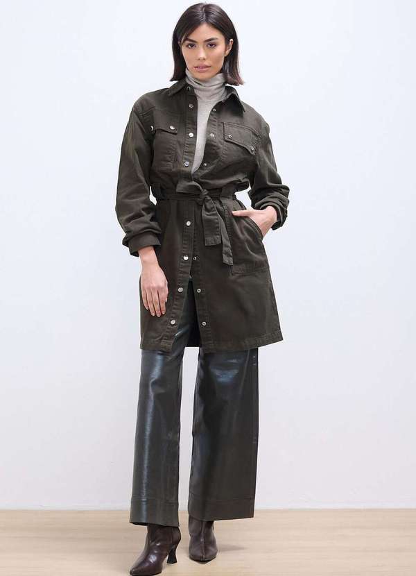 Laccord - Vestido de Sarja Chamise Verde 2