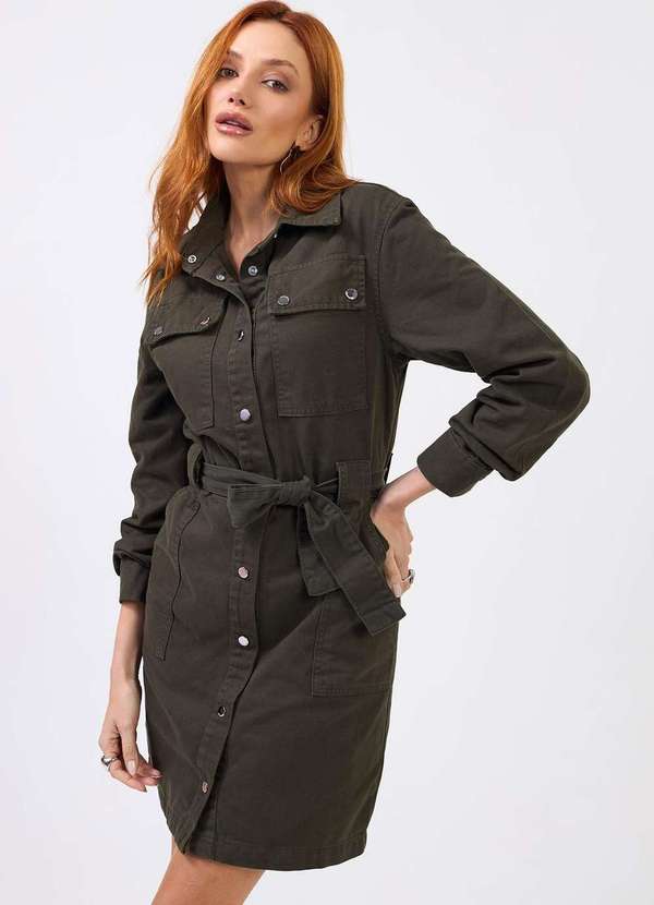 Laccord - Vestido de Sarja Chamise Verde 3