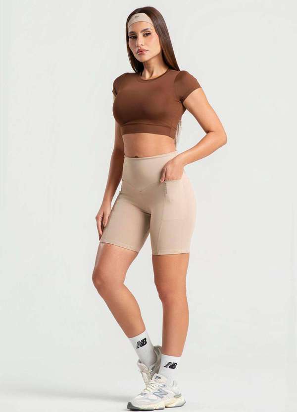 Wemood - Cropped Manga Curta Wemood - Marrom