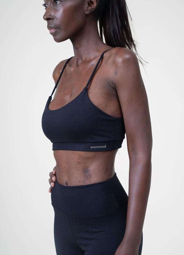 Wemood - Top Básico Alças Finas Reguláveis Wemood - Preto Jacquard 3