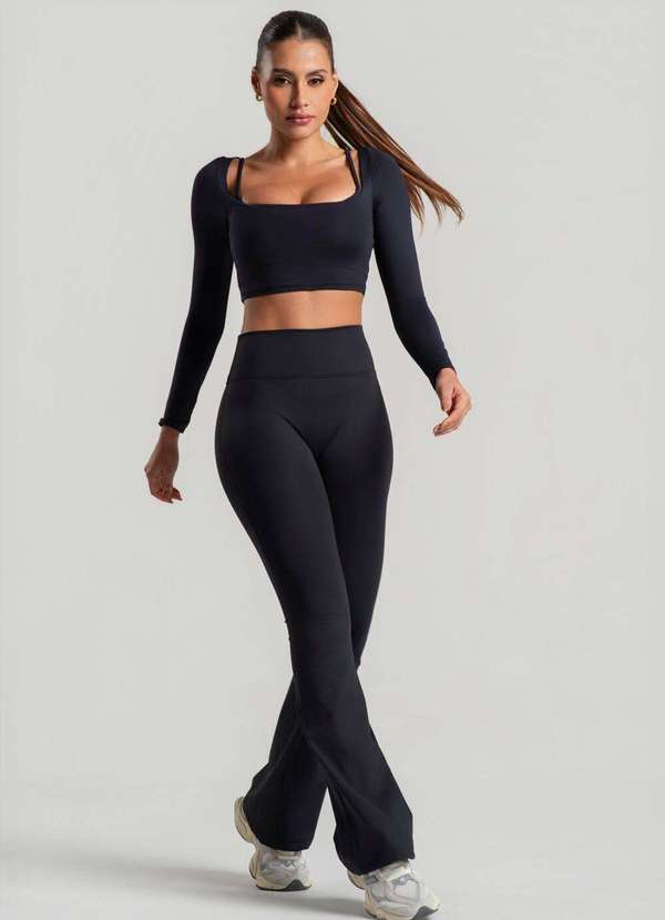 Wemood - Calça Flare Poliamida Preta Wemood - Preto