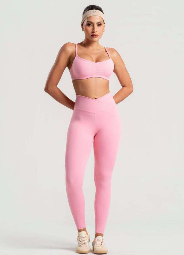 Wemood - Calça Legging Cós Cruzado Poliamida Wemood - Rosa Claro