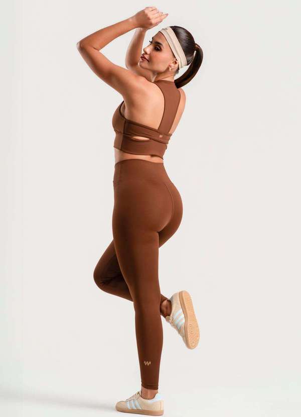 Wemood - Calça Legging Cós Cruzado Poliamida Wemood - Marrom
