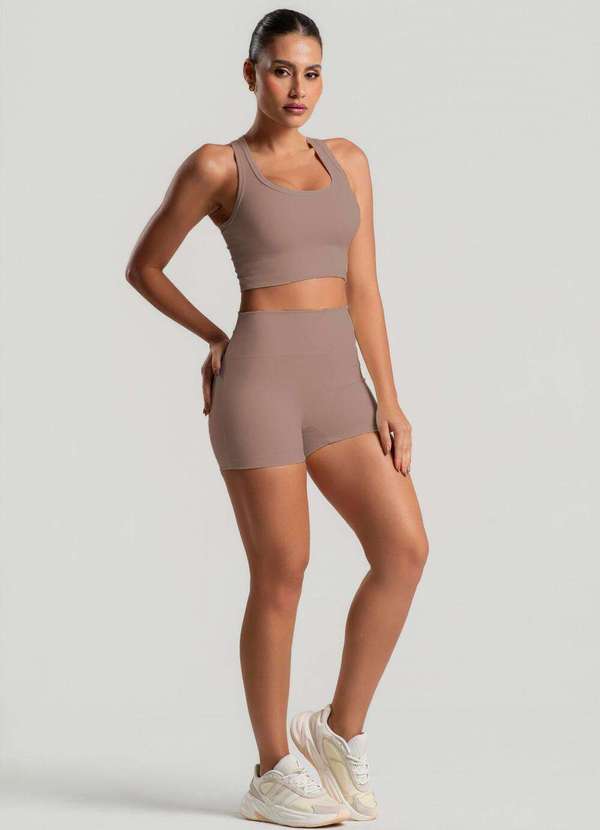 Wemood - Bermuda Canelada com Recortes Wemood - Marrom