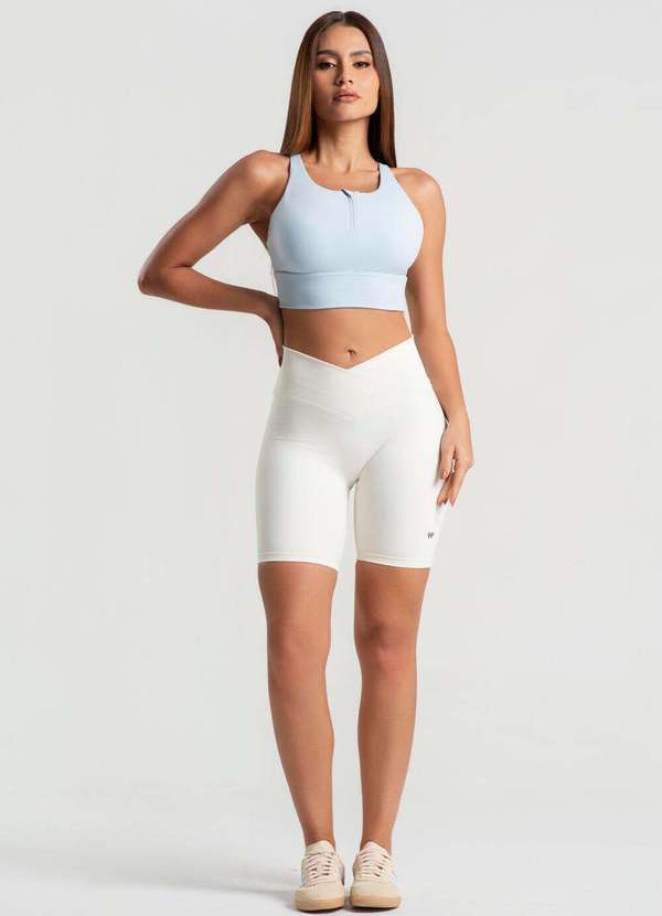 Wemood - Bermuda Ciclista Fitness com Cós Cruzado Poliamida Wemood - Offwhite