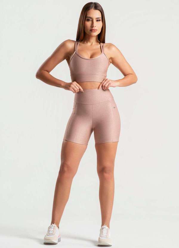 Wemood - Bermuda com Bolso Micro Canelada Gloss Marrom Wemood Marrom