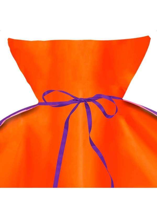 Fantasias Carol cm - Fantasia Vampira Halloween Adulta Feminina de Luxo com Capa Roxo e Laranja 9