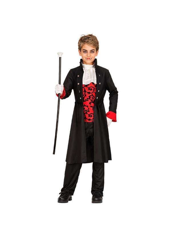 Fantasias Carol Fg - Roupa Vampiro Menino Infantil Fantasia Halloween Completa Preto