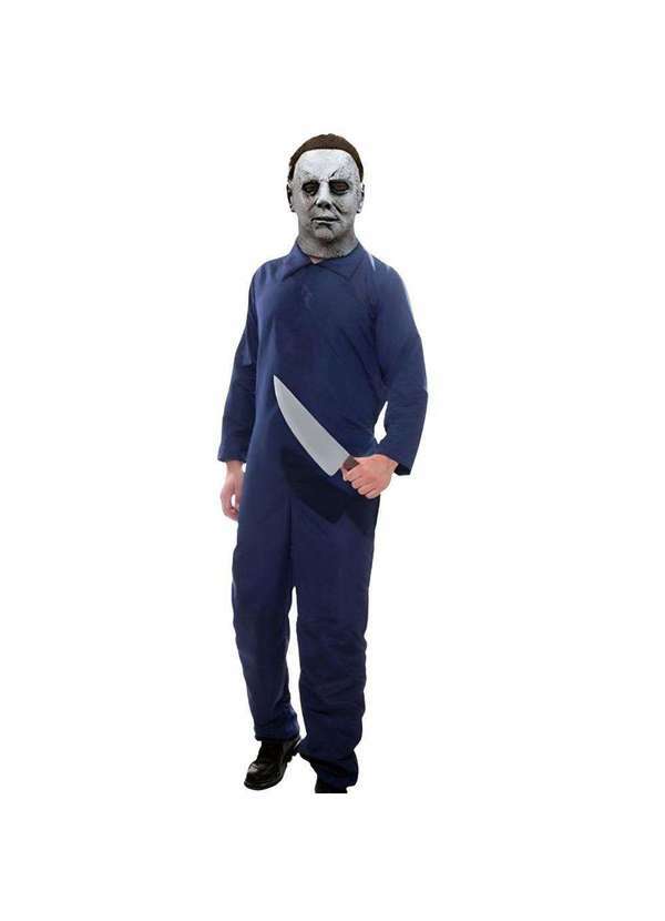 Sulamericana - Fantasia Michael Myers Halloween Adulta Masculina Azul