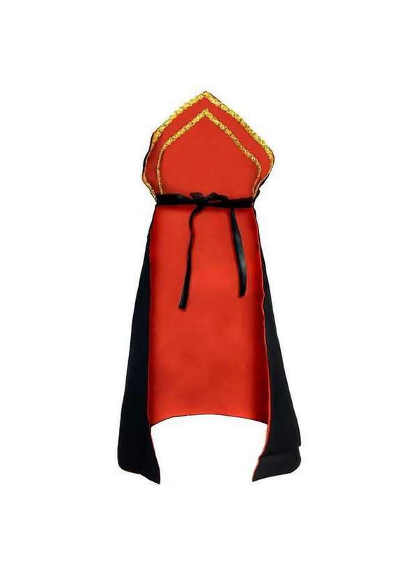 Fantasias Carol cm - Fantasia Capa de Vampiro Infantil de Luxo Halloween Preto