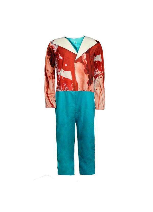 Fantasias Carol Ef - Fantasia Zumbi Infantil Enfermeiro de Halloween Masculina Multicores