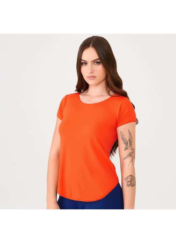 Donna Carioca - Camiseta Básica Laranja Nectarina Microfibra Laranja 4
