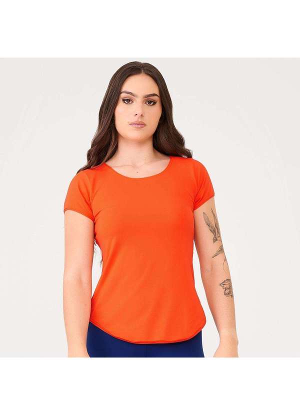 Donna Carioca - Camiseta Básica Laranja Nectarina Microfibra Laranja 5