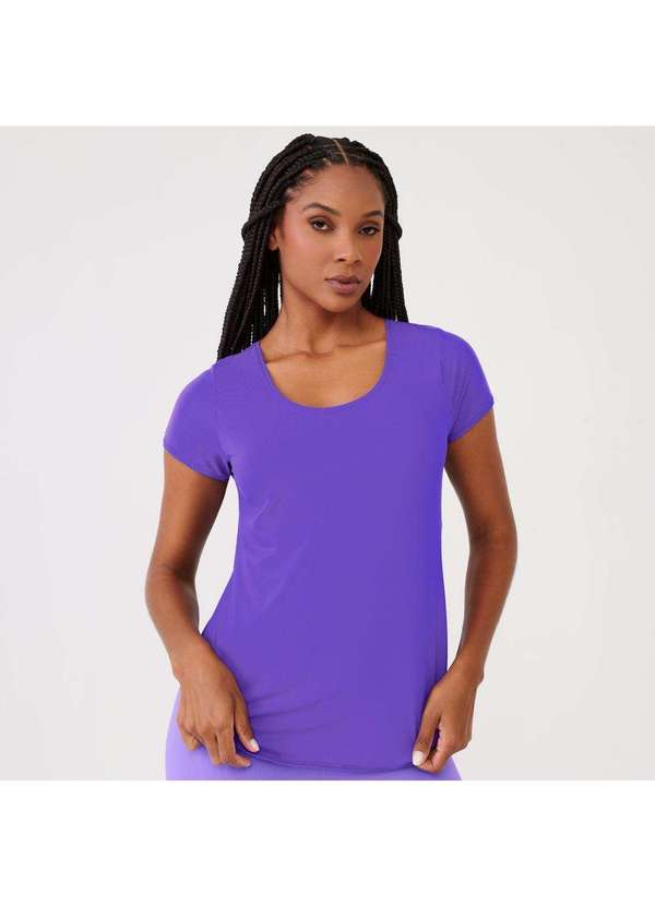 Donna Carioca - Camiseta Básica Roxa Purple Microfibra Roxo