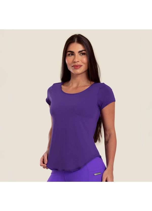 Donna Carioca - Camiseta Básica Roxo Violet Microfibra Roxo