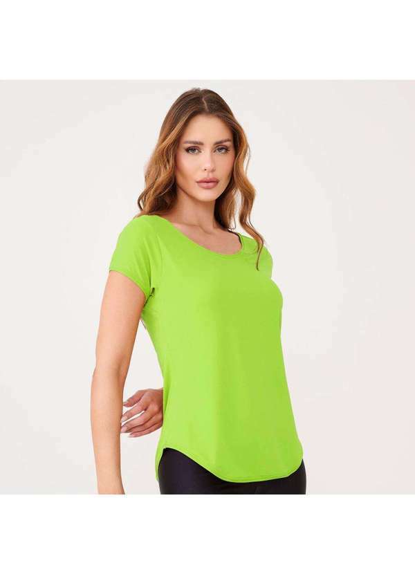 Donna Carioca - Camiseta Básica Verde Jureia Microfibra Verde