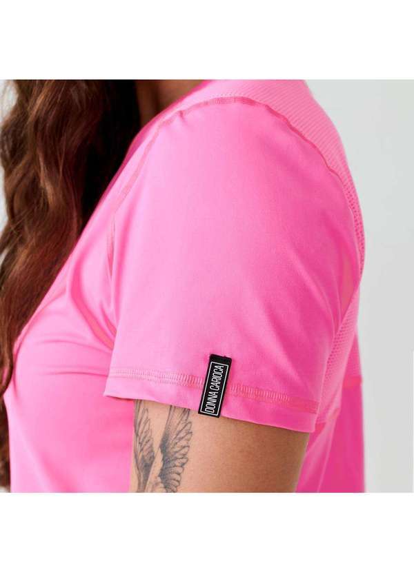 Donna Carioca - Camiseta com Costura Flat Seamer Rosa Cristal Poliamida Soft Rosa 3
