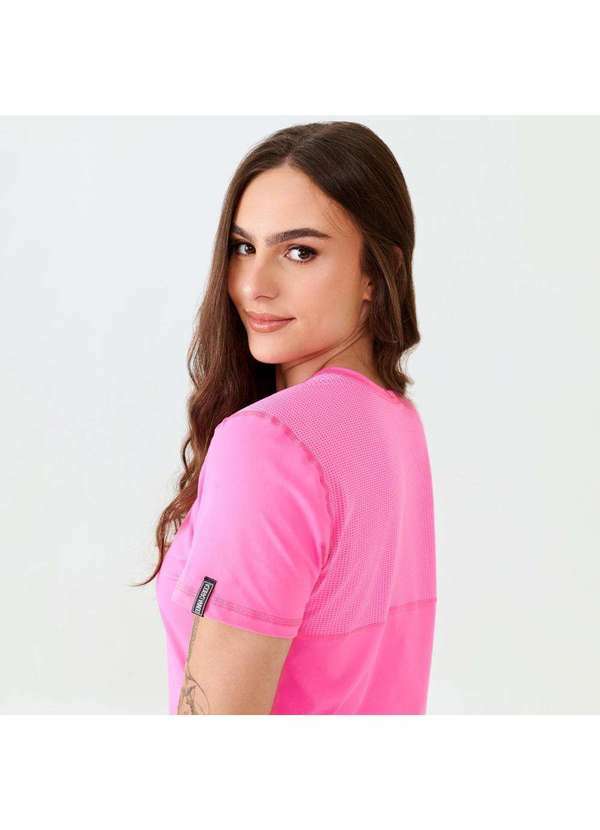 Donna Carioca - Camiseta com Costura Flat Seamer Rosa Cristal Poliamida Soft Rosa 5