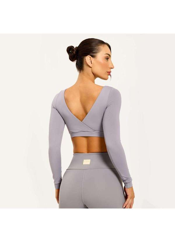 Donna Carioca - Cropped Dois Lados Cinza Biografia Poliamida Soft com Bojo Cinza 3