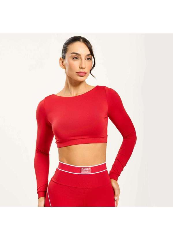 Donna Carioca - Cropped Dois Lados Vermelho Poliamida Soft com Bojo Vermelho 2