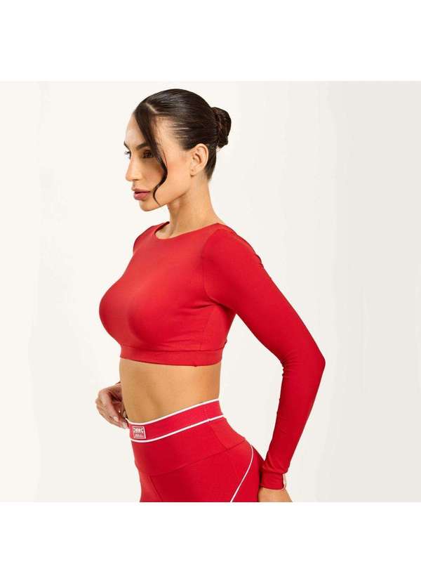Donna Carioca - Cropped Dois Lados Vermelho Poliamida Soft com Bojo Vermelho 6