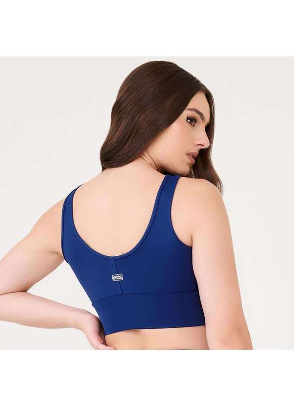 Donna Carioca - Top Basics Marinho Danúbio Poliamida com Bojo Azul 2