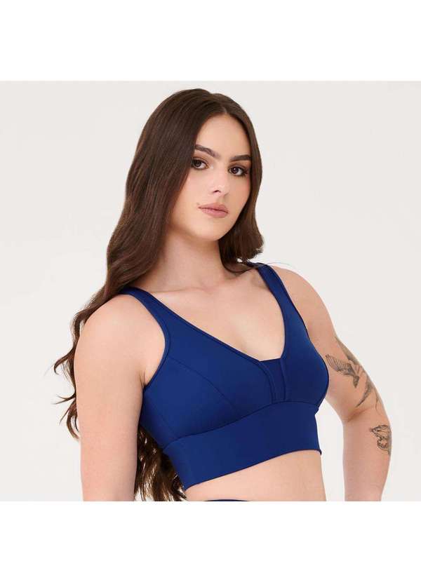 Donna Carioca - Top Basics Marinho Danúbio Poliamida com Bojo Azul 3