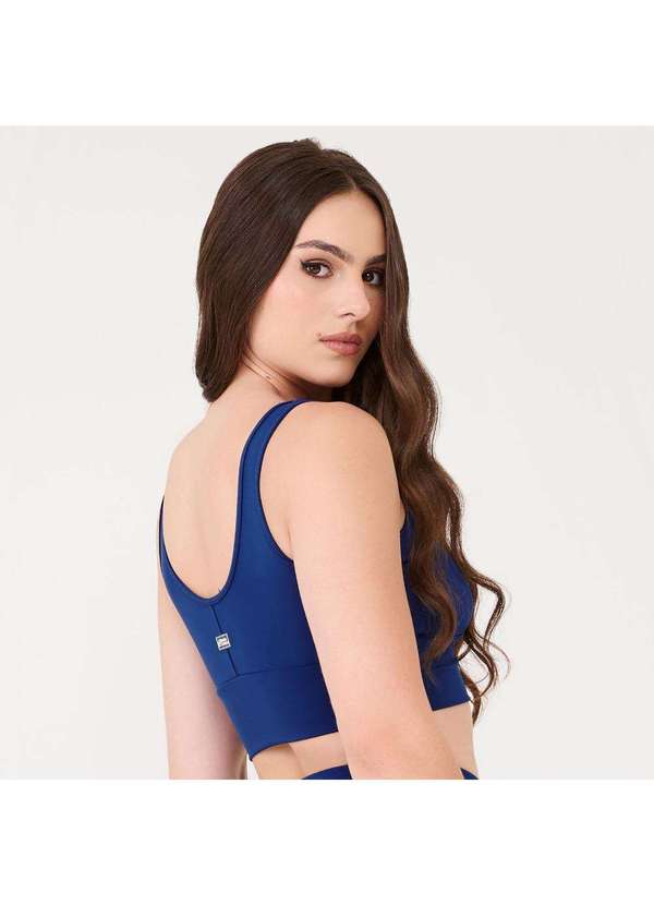 Donna Carioca - Top Basics Marinho Danúbio Poliamida com Bojo Azul 4