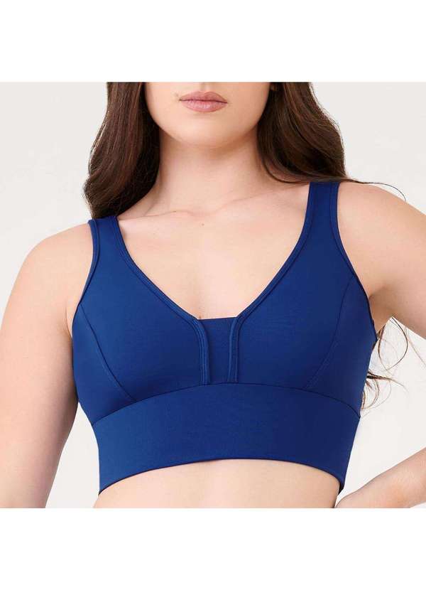 Donna Carioca - Top Basics Marinho Danúbio Poliamida com Bojo Azul 5